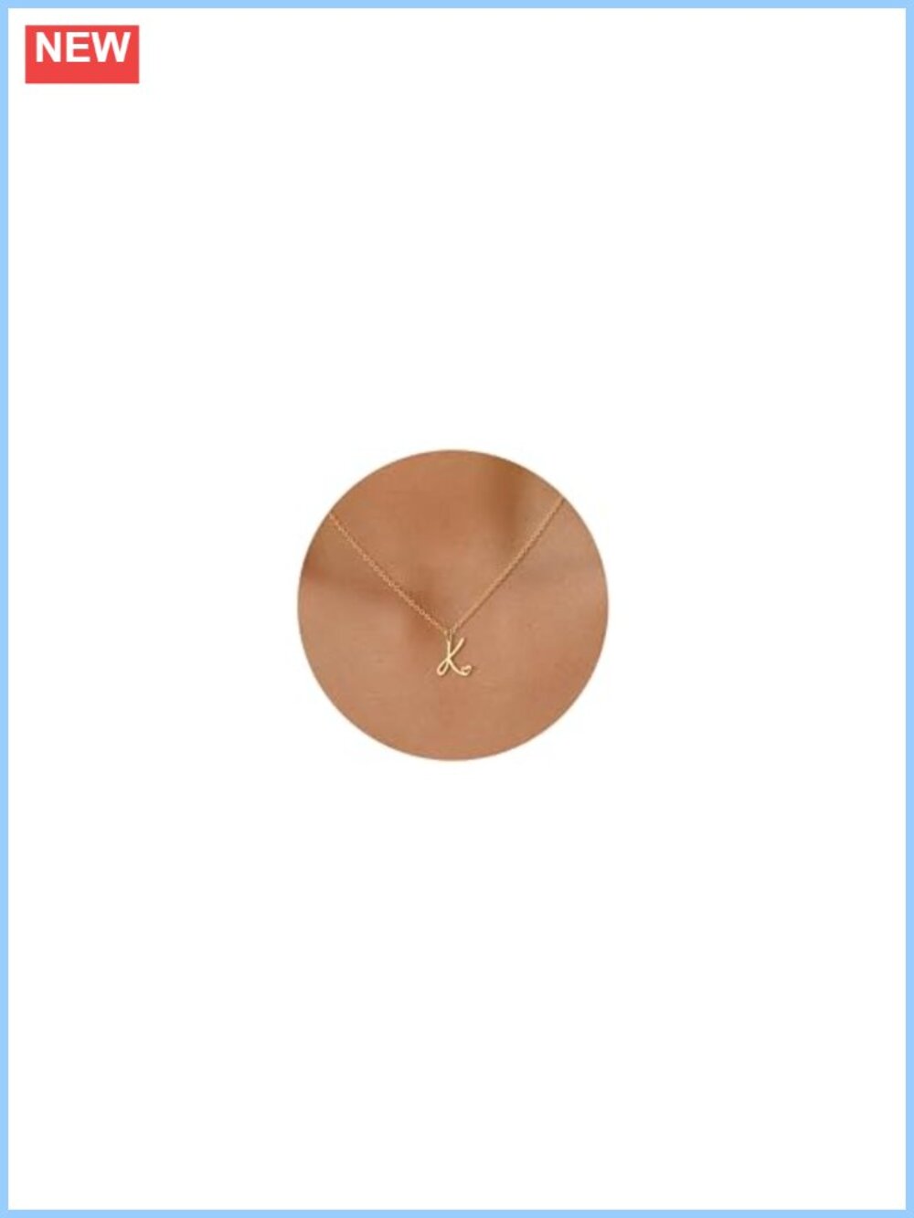 14k Gold Plated Initial Necklace Dainty Pendant Adjustable Chain Jewelry